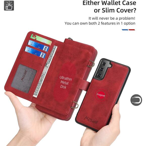 For Samsung Crossbody +Strap Leather Wallet Flip Card Bag Stand Phone Case Cover - Picture 8 of 12